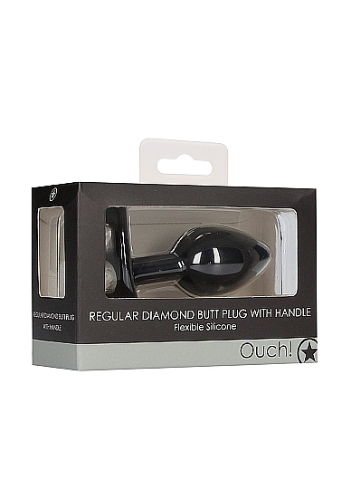 Анальная пробка с кристаллом Diamond Butt Plug With Handle в магазине ESEXTOYS