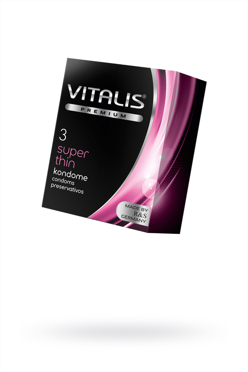 Презервативы Vitalis, premium, ультратонкие, 18 см, 5,3 см, 3 шт. в магазине ESEXTOYS
