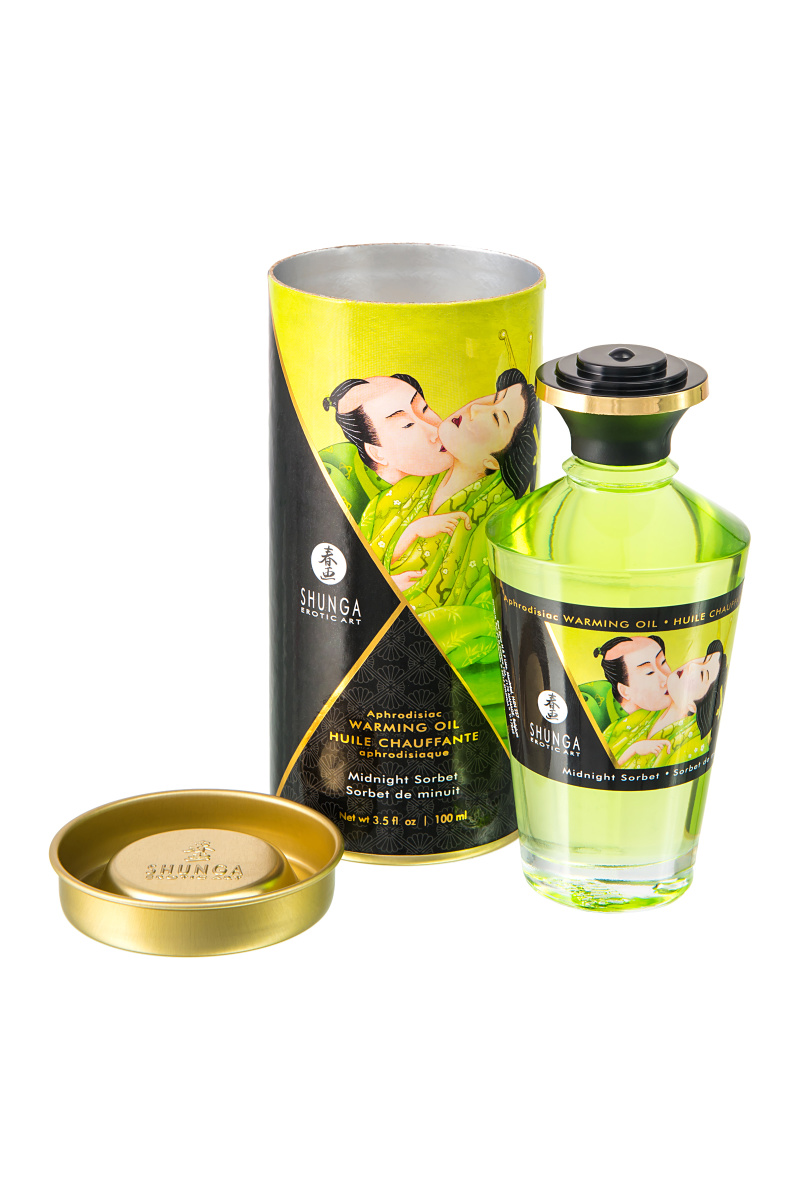 Масло для массажа Shunga Midnight Sorbet, разогревающее, щербет, 100 мл в магазине ESEXTOYS