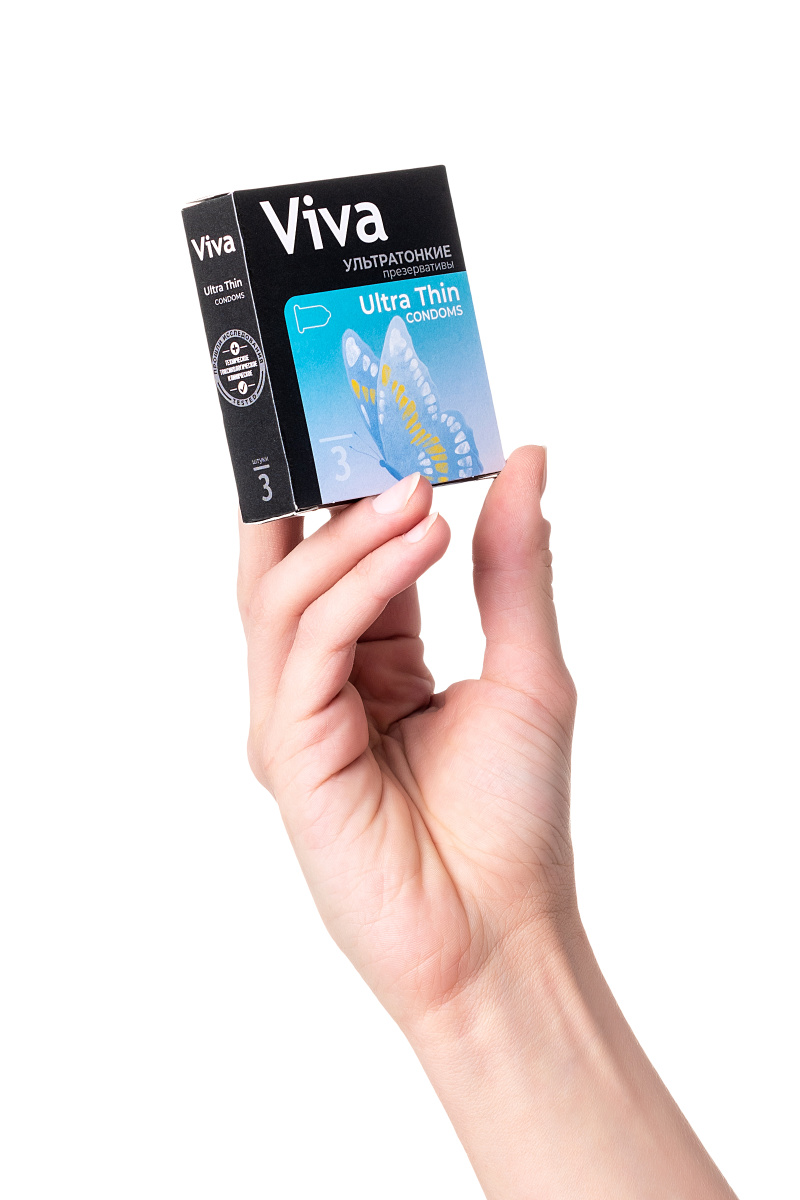 Презервативы Viva, ультратонкие, латекс, 18,5 см, 5,3 см, 3 шт. в магазине ESEXTOYS