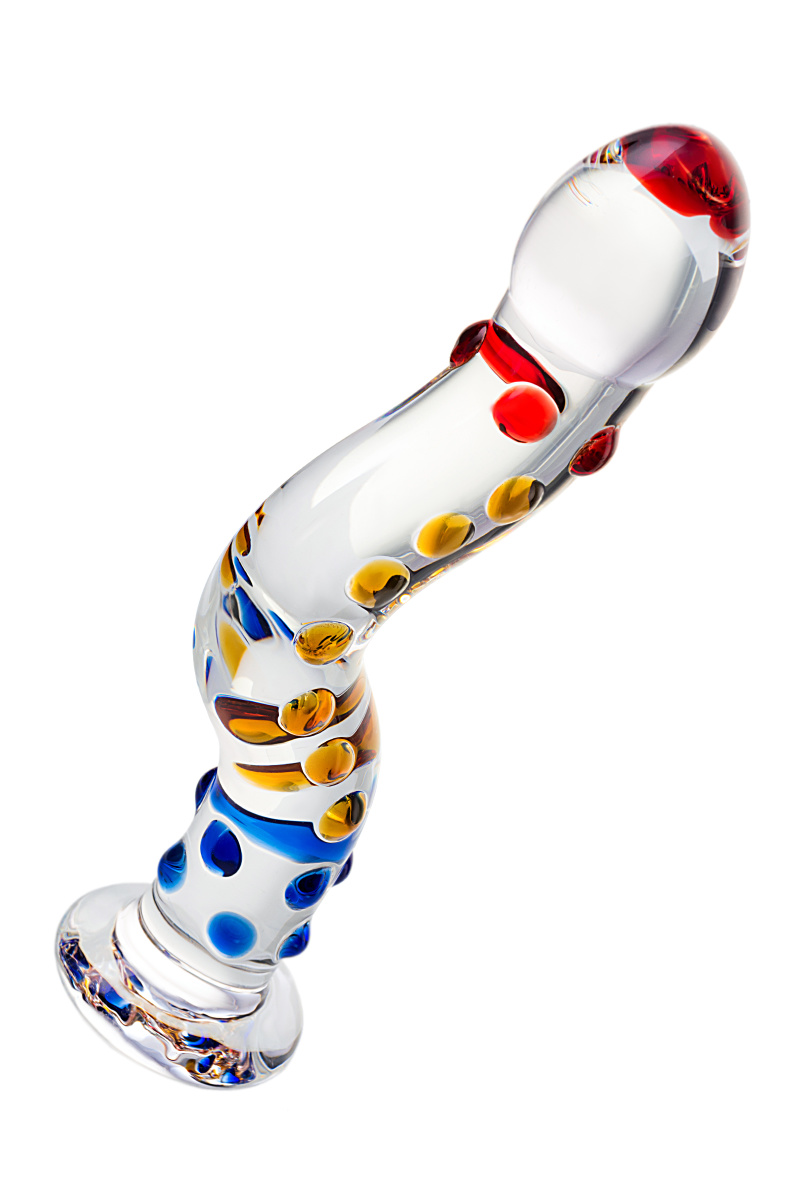 Нереалистичный фаллоимитатор Sexus Glass, стекло, прозрачный, 20 см в магазине ESEXTOYS