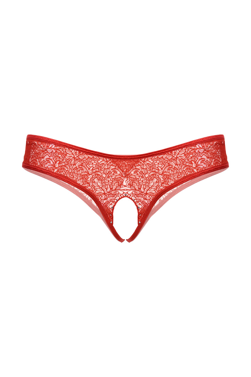 Трусики открытые SoftLine Collection, красный, S/M в магазине ESEXTOYS