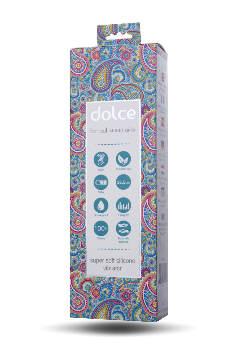 Вибратор TOYFA Dolce Tyler, силикон, голубой, 16,5см в магазине ESEXTOYS