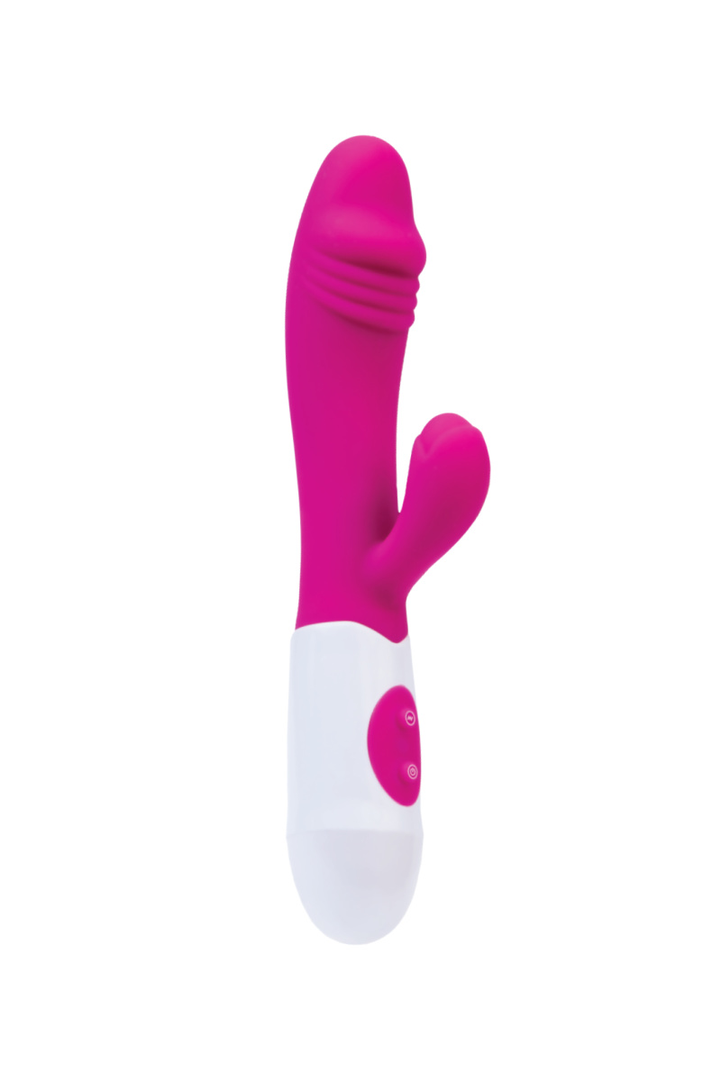 Вибратор с клиторальным стимулятором TOYFA A-Toys Area, силикон, розовый, 19,5 см в магазине ESEXTOYS