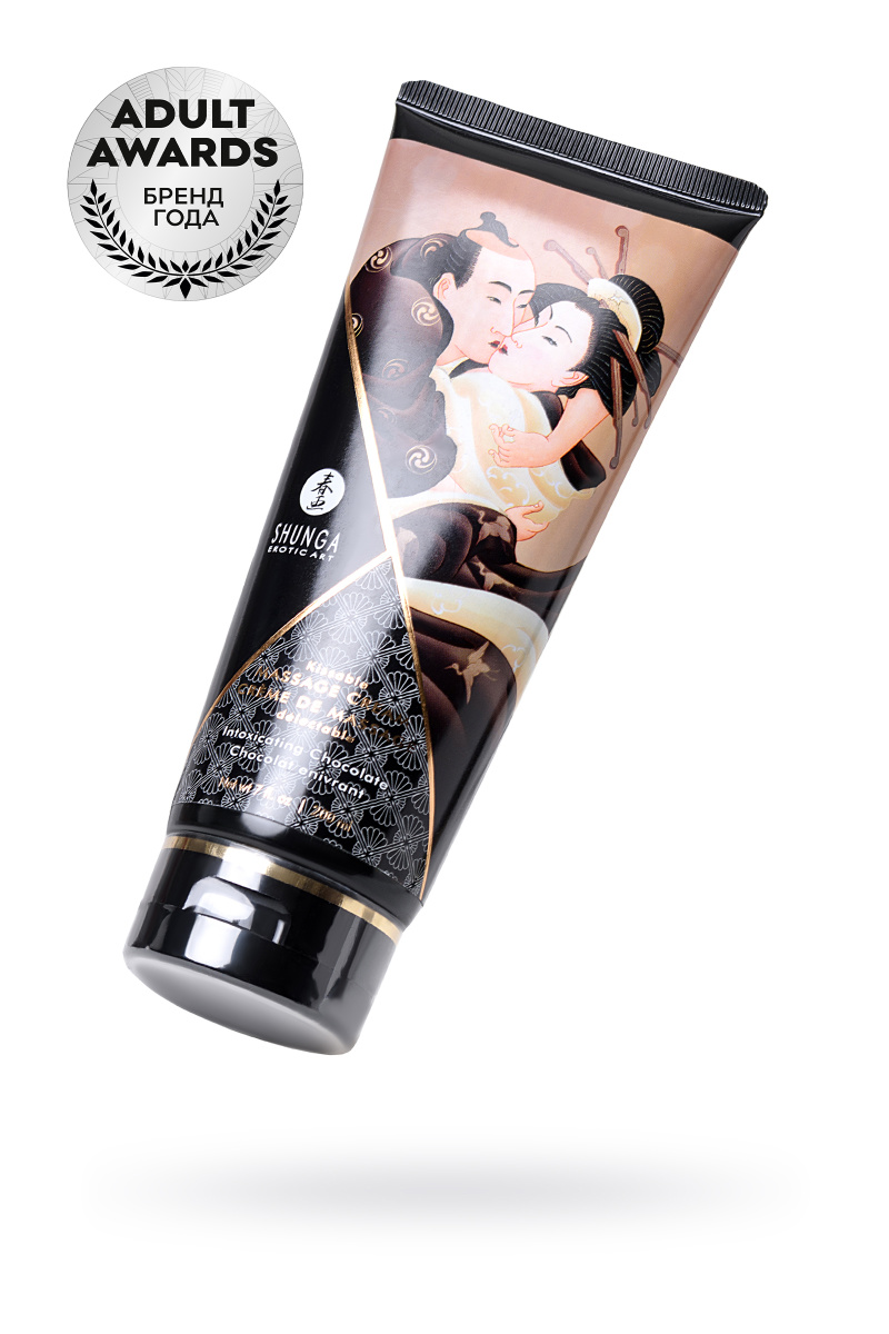 Массажный крем Shunga Intoxicating Chocolate, съедобный, шоколад, 200 мл в магазине ESEXTOYS