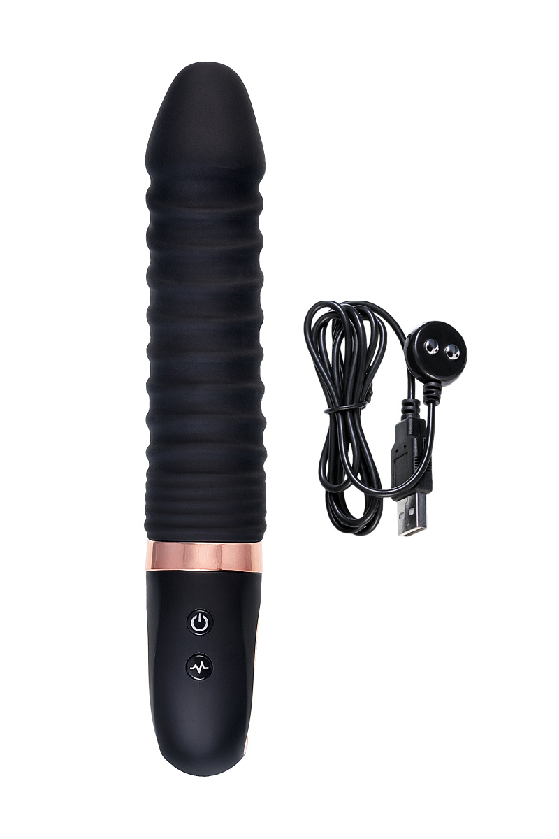 Нереалистичный вибратор WANAME D-SPLASH HURRICANE, силикон, черный, 22,5 см в магазине ESEXTOYS