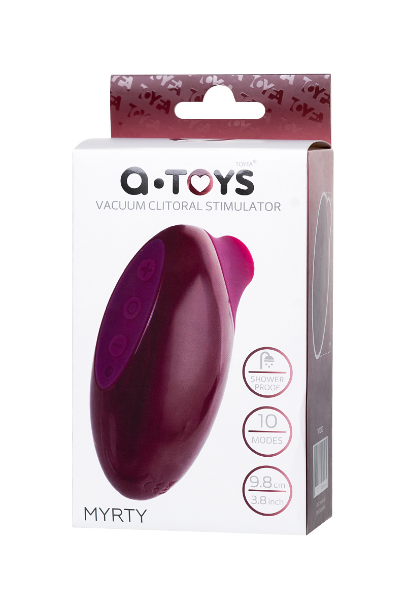 Вакуумный стимулятор клитора TOYFA A-Toys Myrty, бордовый, 9,8 см в магазине ESEXTOYS