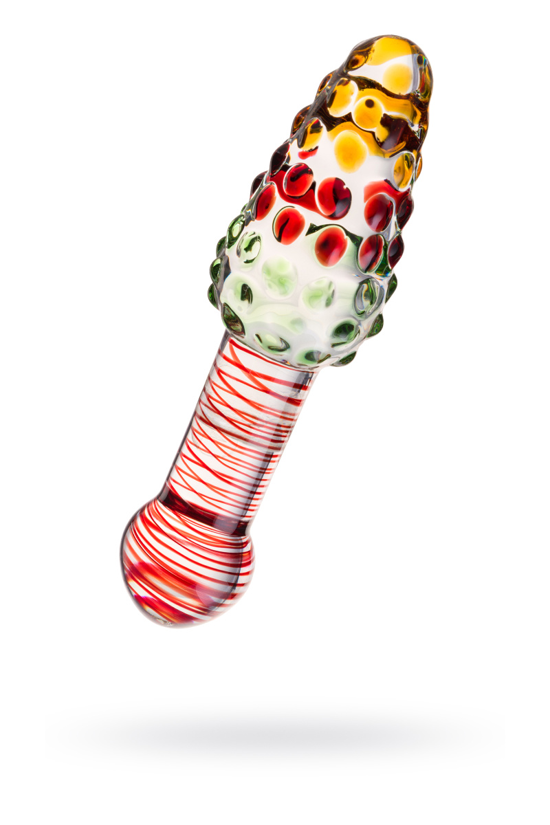 Двусторонний фаллоимитатор Sexus Glass, стекло, прозрачный, 17,5 см в магазине ESEXTOYS