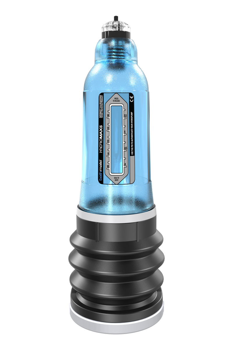 Помпа для пениса Bathmate HYDROMAX5, ABS пластик, голубая, 26 см (аналог Hydromax X20) в магазине ESEXTOYS