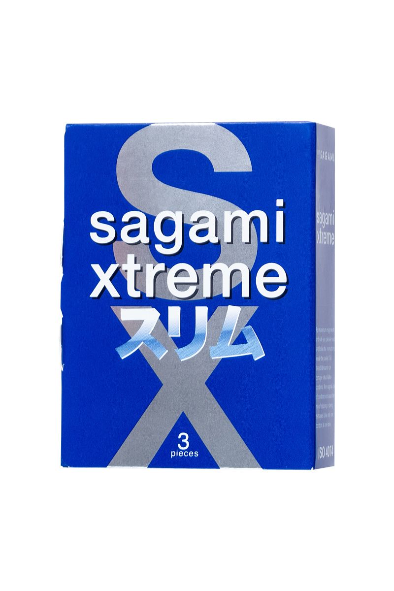 Презервативы Sagami, extreme, feel fit, гладкие, 19 см, 5,1 см, 3 шт. в магазине ESEXTOYS