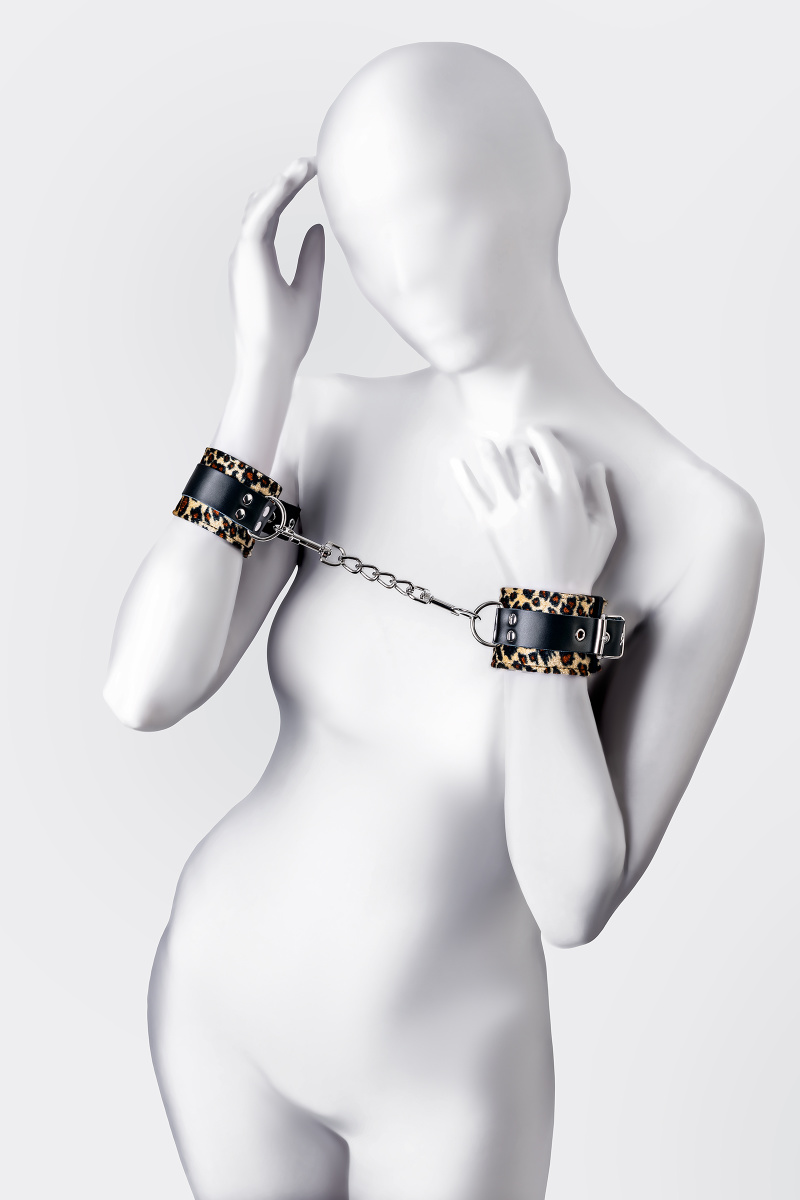 Наручники Anonymo #0102, PU кожа, принт, 19,5 см в магазине ESEXTOYS