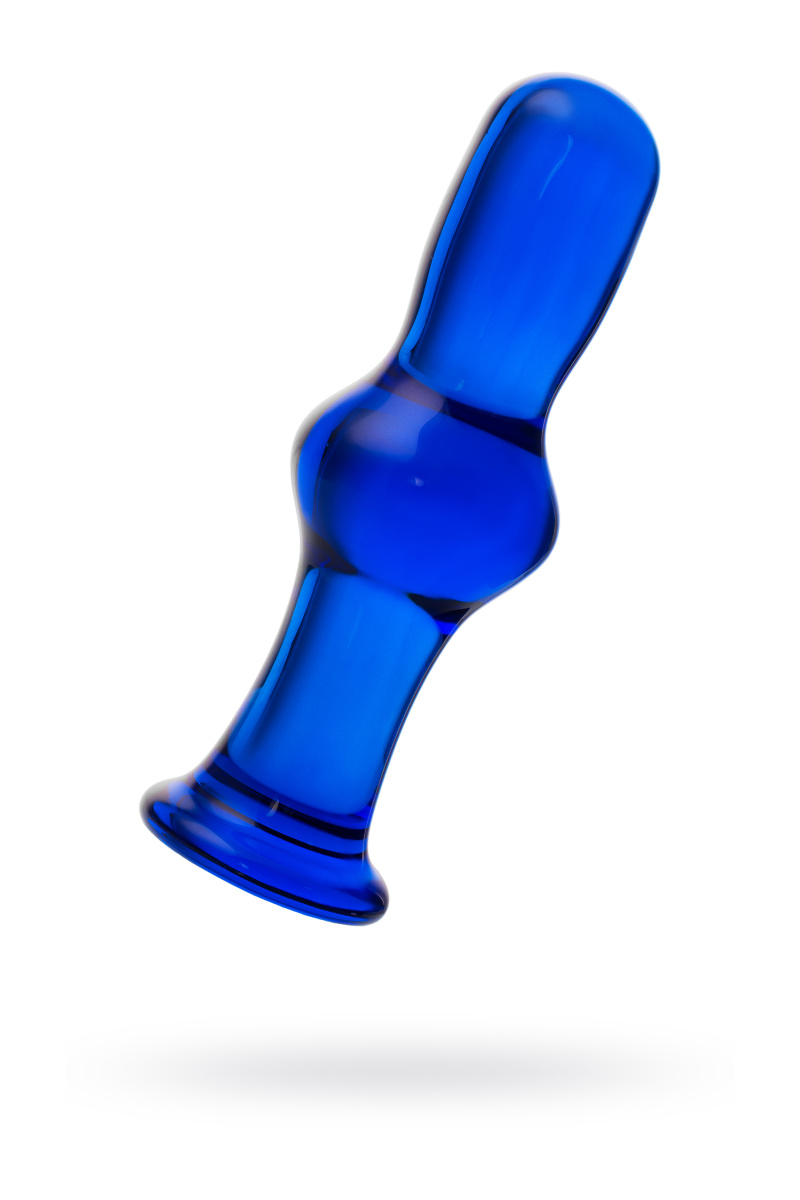 Анальная втулка Sexus Glass, стекло, синяя, 13,5 см, Ø 4,5 см в магазине ESEXTOYS
