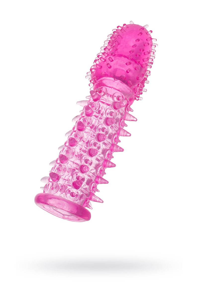 Насадка на пенис с ворсинками TOYFA, TPE, розовая, 13,5 см в магазине ESEXTOYS