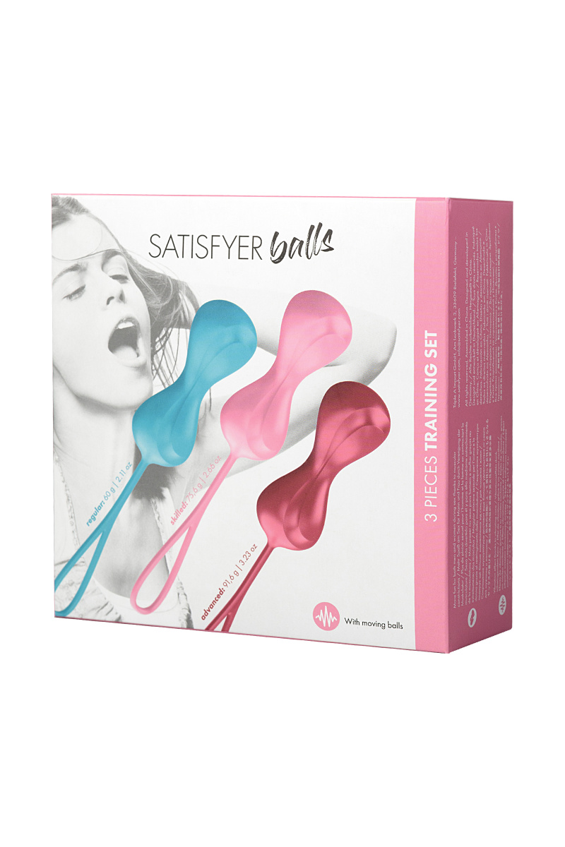 Набор вагинальных шариков Satisfyer Balls C02 Double, силикон, ассорти, Ø 3,2 см. в магазине ESEXTOYS
