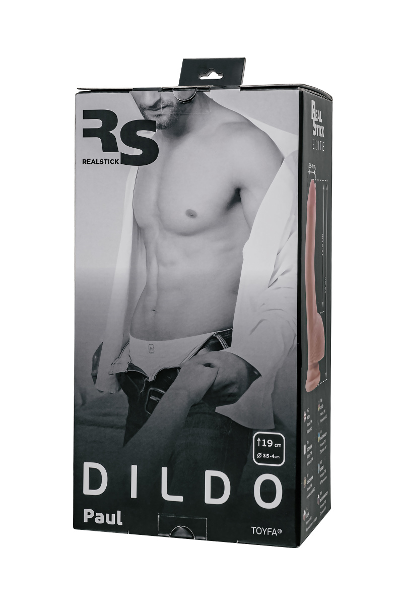 Реалистичный фаллоимитатор на присоске TOYFA RealStick Elite, TPR, телесный, 19 см в магазине ESEXTOYS