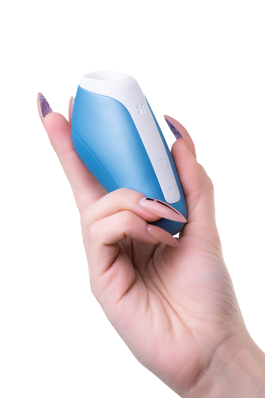 Вакуум-волновой бесконтактный стимулятор клитора Satisfyer Love Breeze, силикон, голубой, 9,5 см. в магазине ESEXTOYS