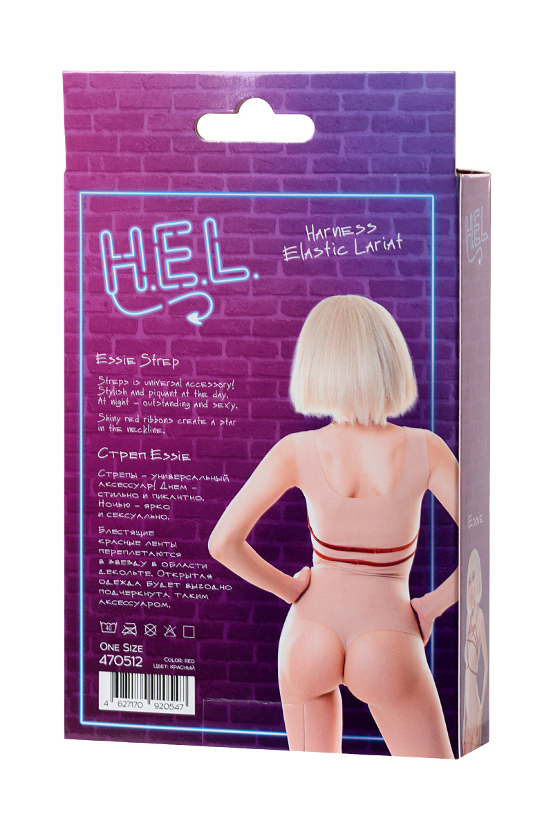 Стреп H.E.L. Essie, текстиль, красный, OS в магазине ESEXTOYS