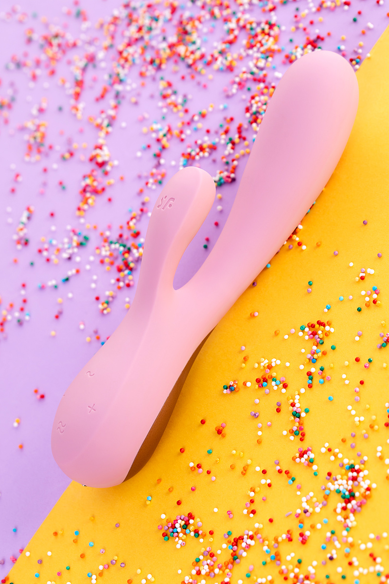 Нереалистичный вибратор Satisfyer Mono Flex, силикон, розовый, 20,4 см. в магазине ESEXTOYS