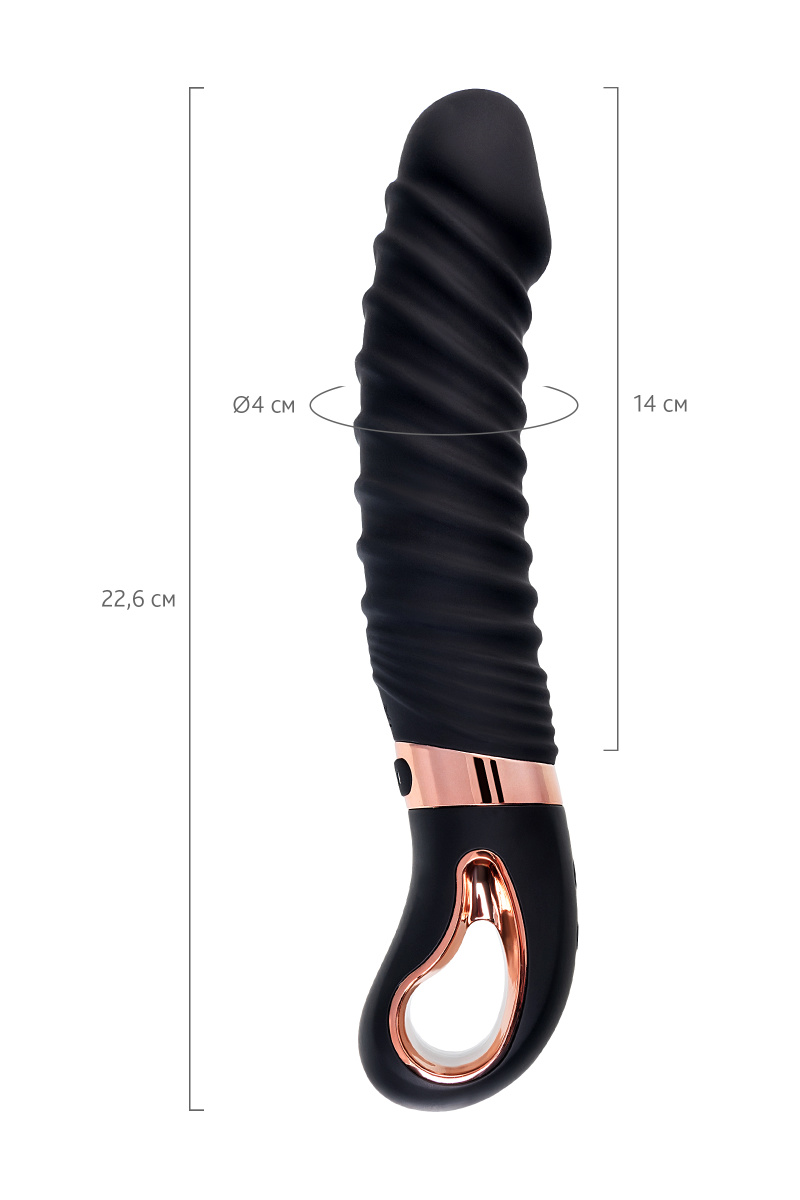 Нереалистичный вибратор WANAME D-SPLASH HURRICANE, силикон, черный, 22,5 см в магазине ESEXTOYS
