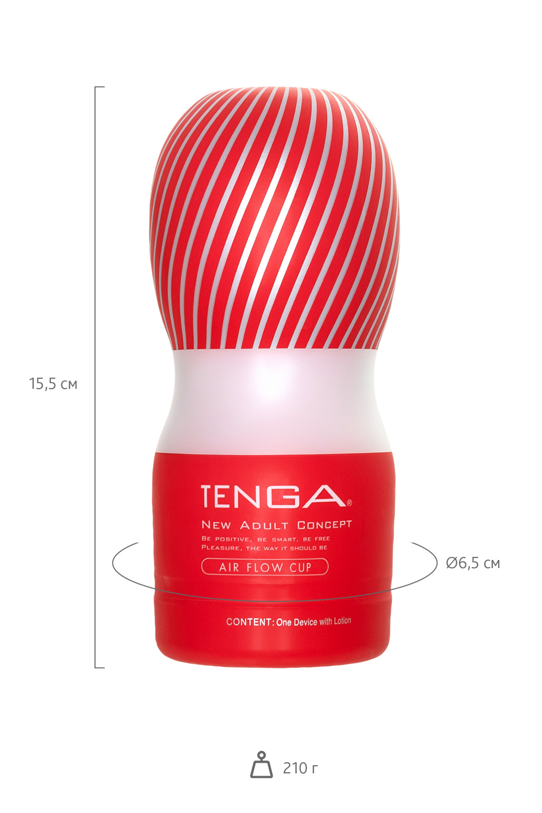 Нереалистичный мастурбатор TENGA  Air Flow Cup, TPE, белый,  15,5 см в магазине ESEXTOYS