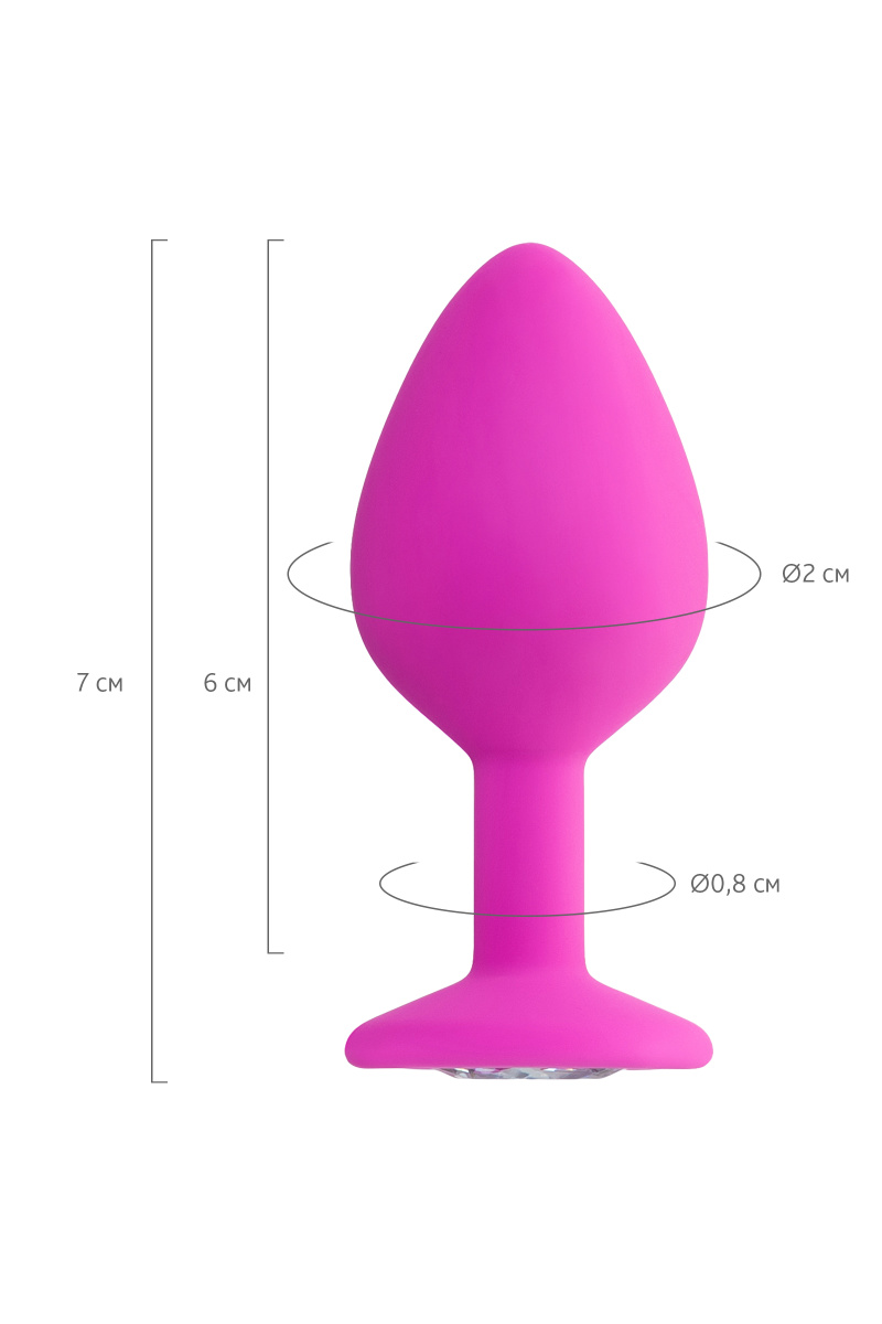 Анальная втулка ToDo by Toyfa Brilliant, силикон, розовая, 8 см, Ø 3 см, 50 г в магазине ESEXTOYS