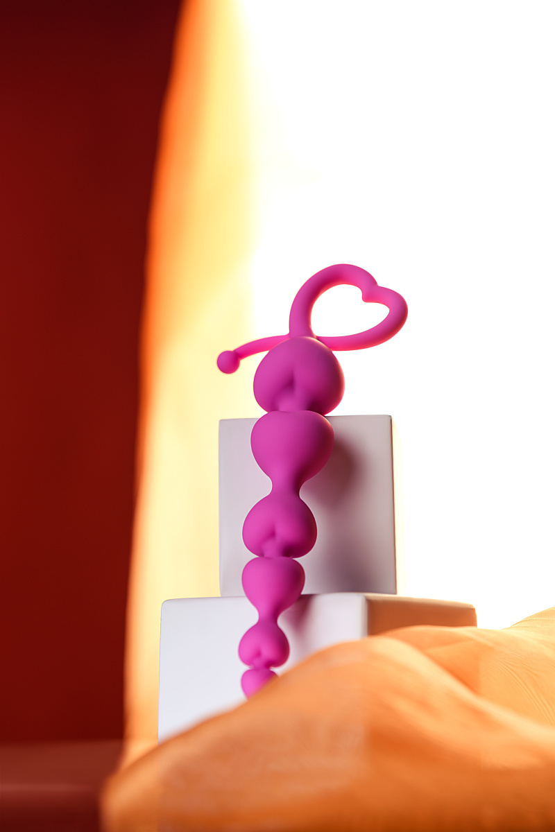 Анальная цепочка ToDo by Toyfa Sweety, силикон, розовый, 18,5 см, Ø 3,1 см в магазине ESEXTOYS