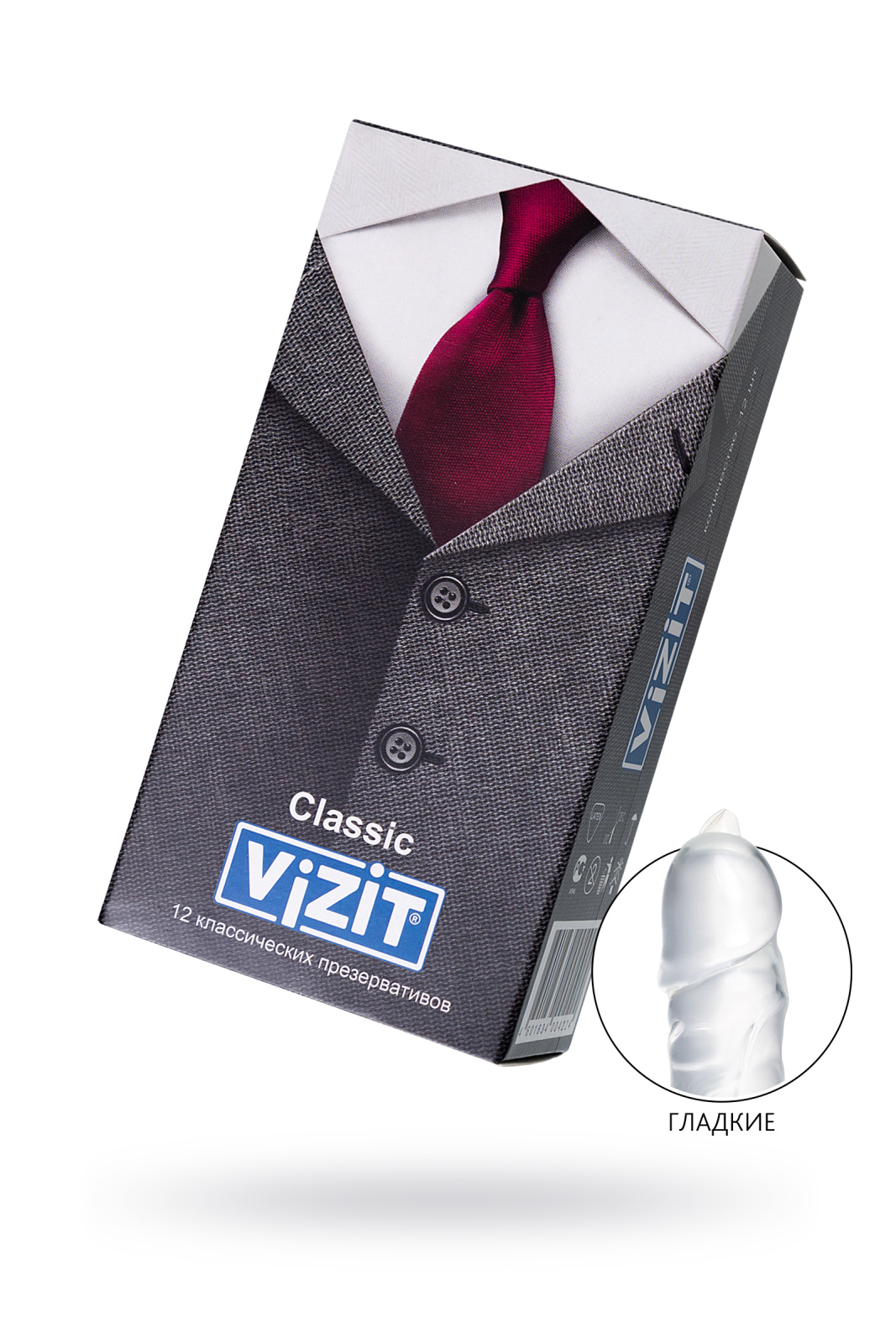 Презервативы Vizit, классические, латекс, 18 см, 5,2 см, 12 шт. в магазине ESEXTOYS