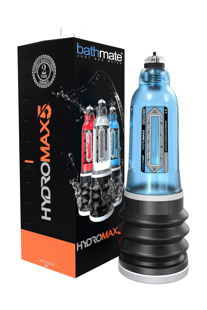 Помпа для пениса Bathmate HYDROMAX5, ABS пластик, голубая, 26 см (аналог Hydromax X20) в магазине ESEXTOYS