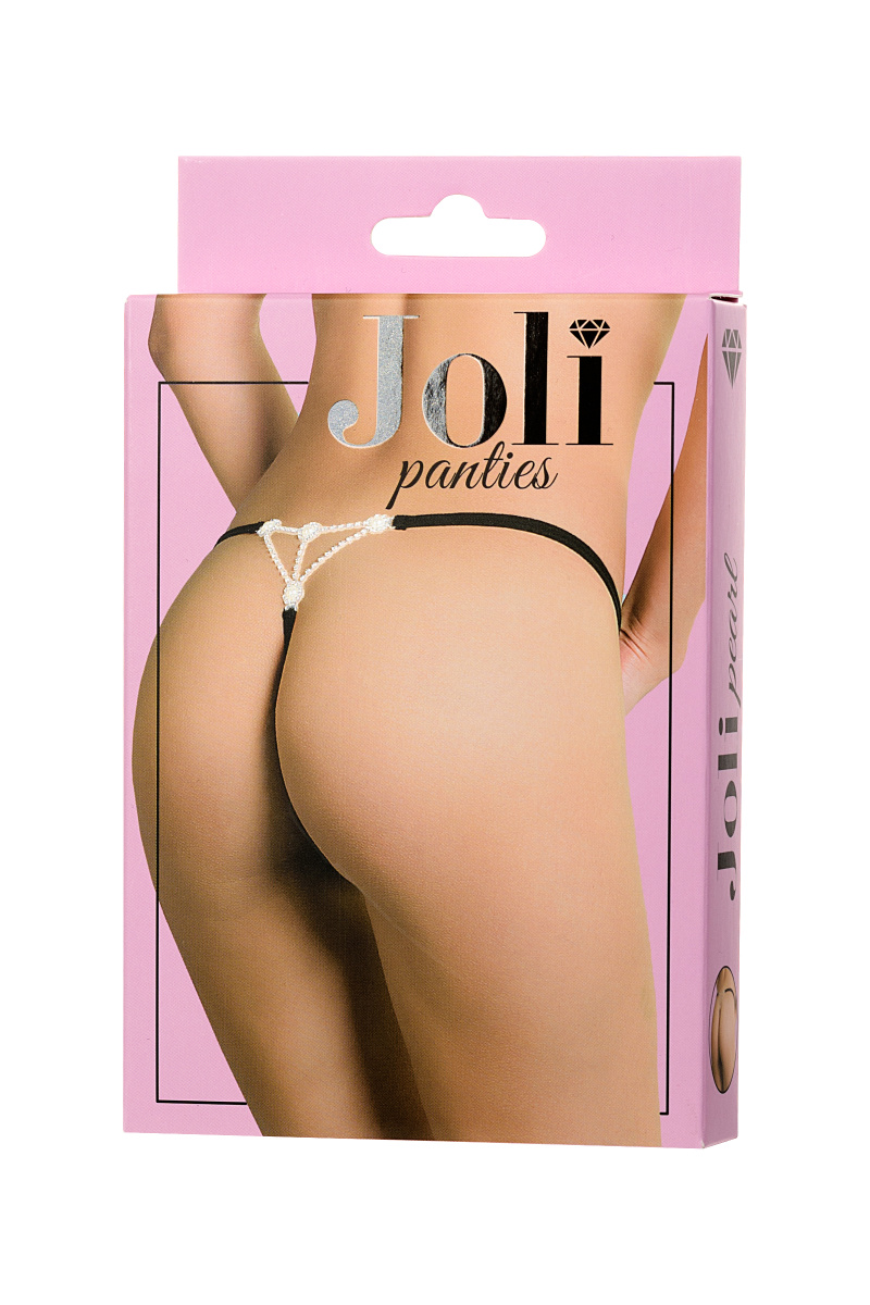 Трусики со стразами Joli Pearl, черный, OS в магазине ESEXTOYS