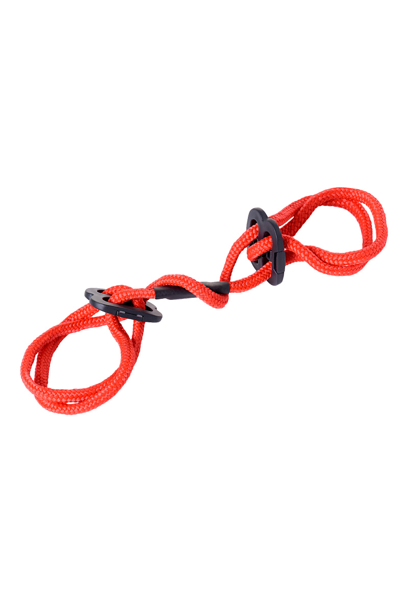 Наручники TOYFA Theatre, веревочные красные в магазине ESEXTOYS