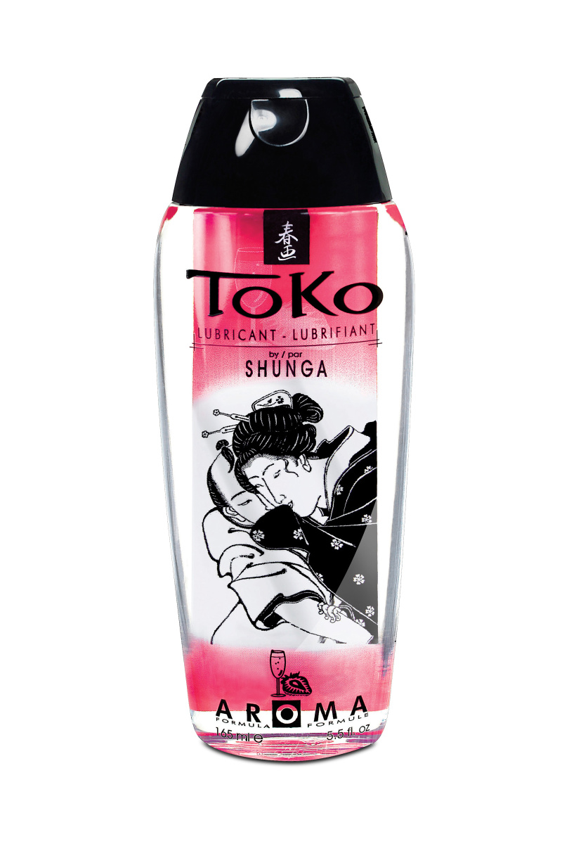 Лубрикант Shunga Toko Aroma на водной основе, клубника и шампанское, 165 мл в магазине ESEXTOYS