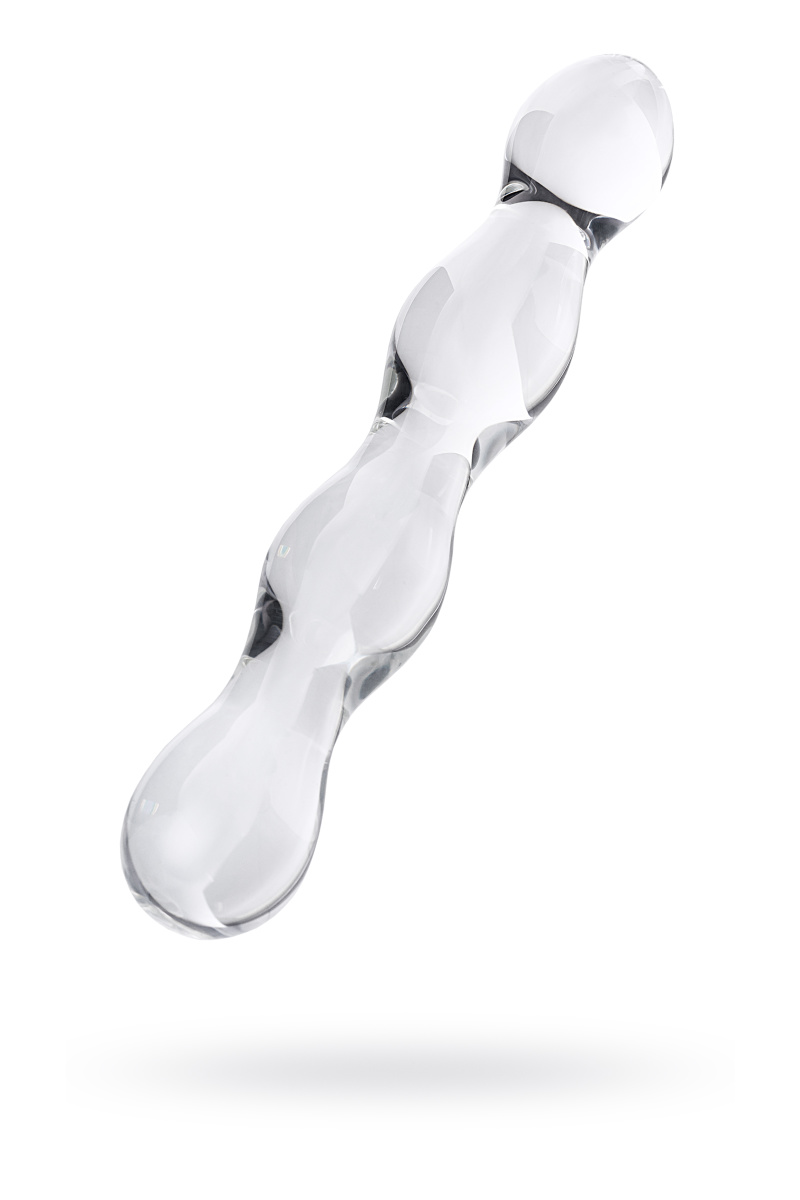 Двусторонний фаллоимитатор Sexus Glass, стекло, прозрачный, 18,5 см в магазине ESEXTOYS