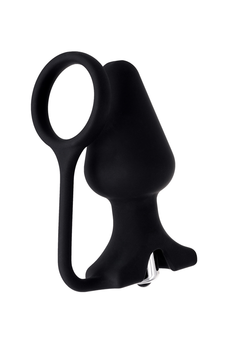 Анальная пробка с кольцом Erotist DISCOVERER, силикон, черный, 9 см, Ø3,7 в магазине ESEXTOYS