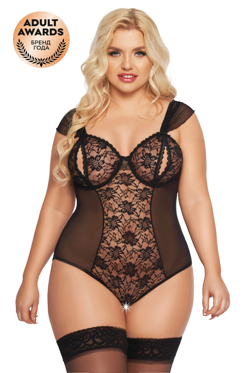 Боди SoftLine Collection Dora, черный, XL в магазине ESEXTOYS
