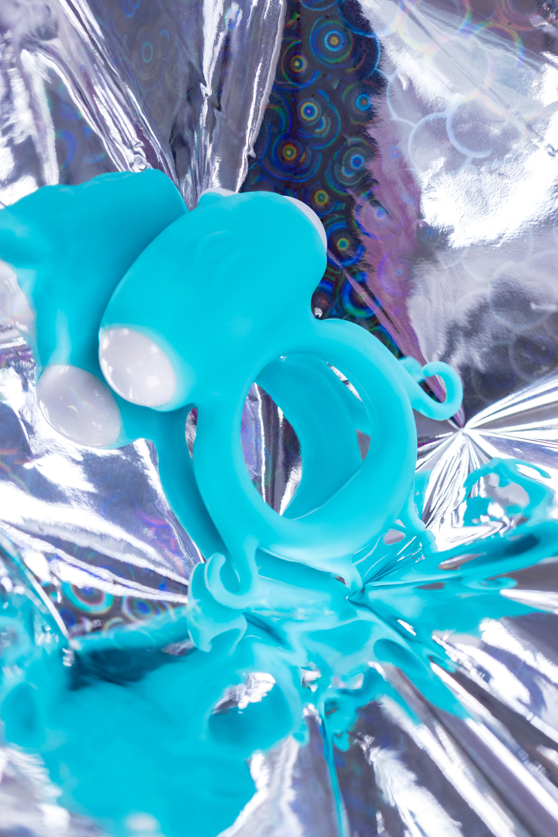 Виброкольцо на пенис A-Toys by TOYFA Sair, силикон, голубое, Ø 2,6 см в магазине ESEXTOYS