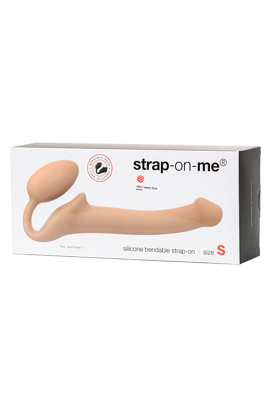 Безремневой нереалистичный страпон Strap-on-me, S, силикон, телесный, 24 см в магазине ESEXTOYS