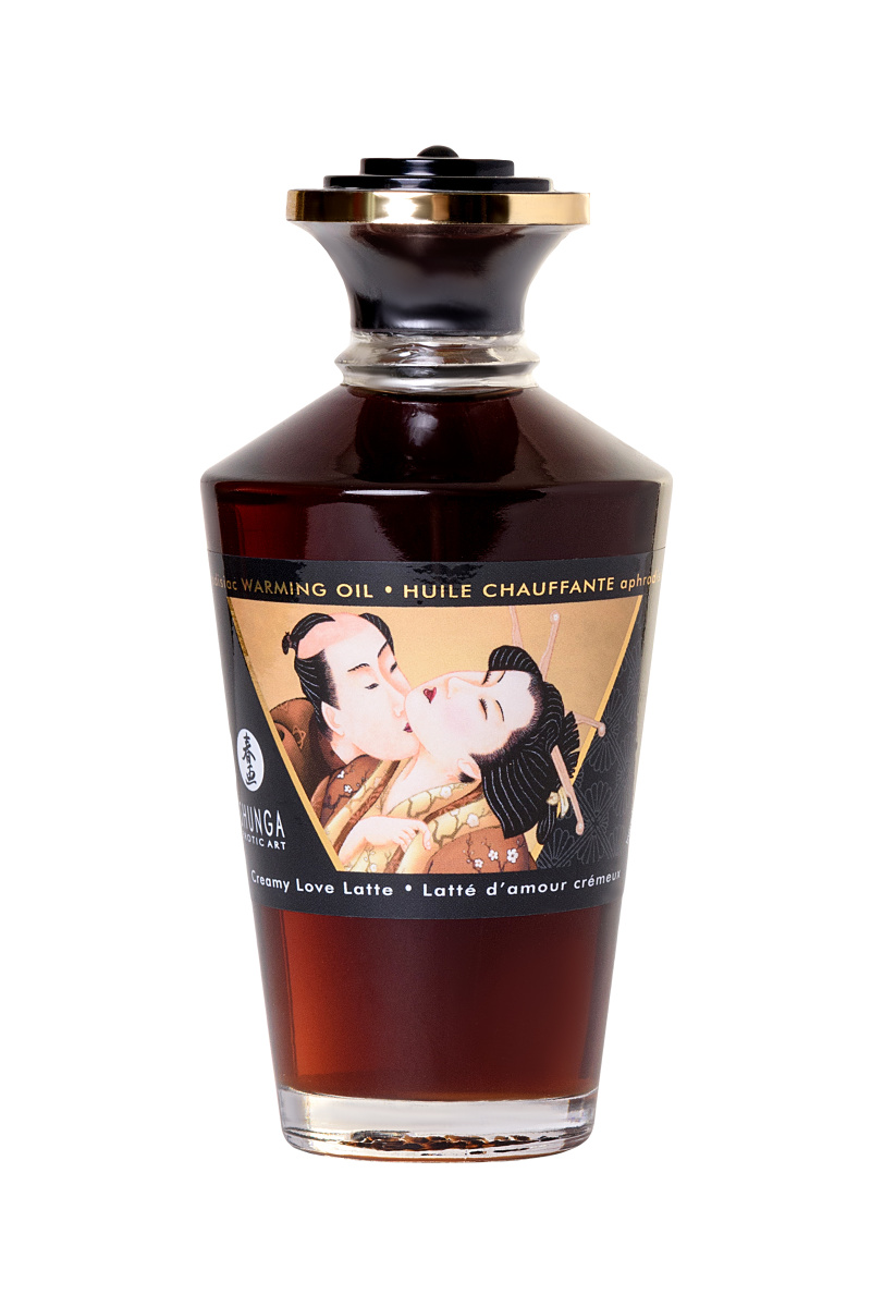 Масло для массажа Shunga Creamy Love Latte, разогревающее, сливочный латте, 100 мл в магазине ESEXTOYS