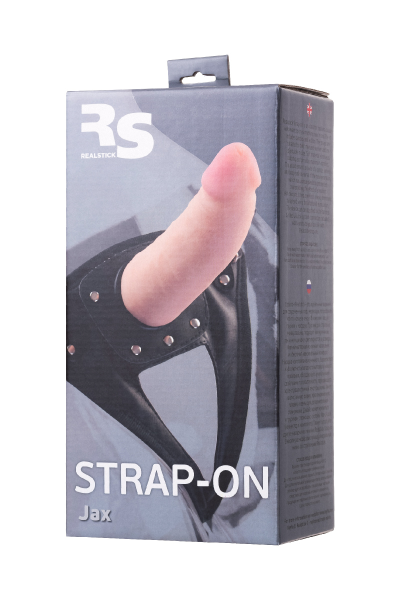 Страпон на креплении TOYFA RealStick Strap-On Jax, TPR, телесный, 17,9 см в магазине ESEXTOYS
