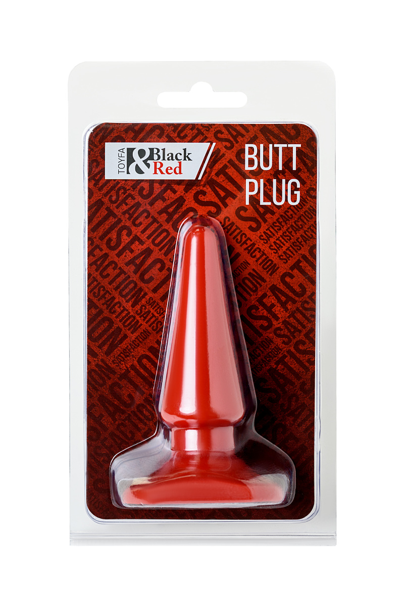 Анальная втулка Black & Red by TOYFA, ПВХ, красная, 10 см, Ø 3 см в магазине ESEXTOYS