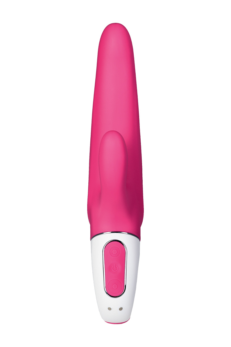 Нереалистичный вибратор Satisfyer Vibes Mr. Rabbit, силикон, красный, 22,1 см. в магазине ESEXTOYS