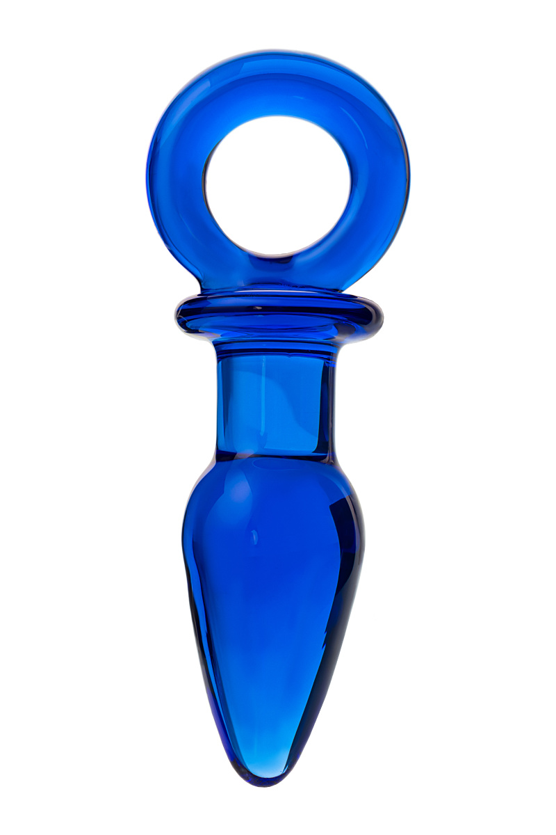 Анальная втулка Sexus Glass, стекло, синяя, 14 см, Ø 3,5 см в магазине ESEXTOYS