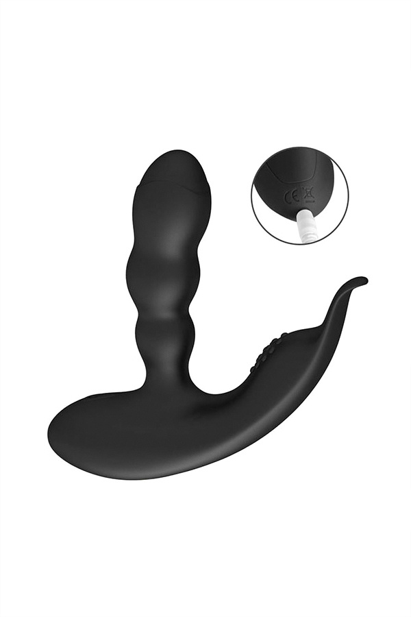 Стимулятор простаты Levett Jonas, силикон, черный, 12,5 см в магазине ESEXTOYS