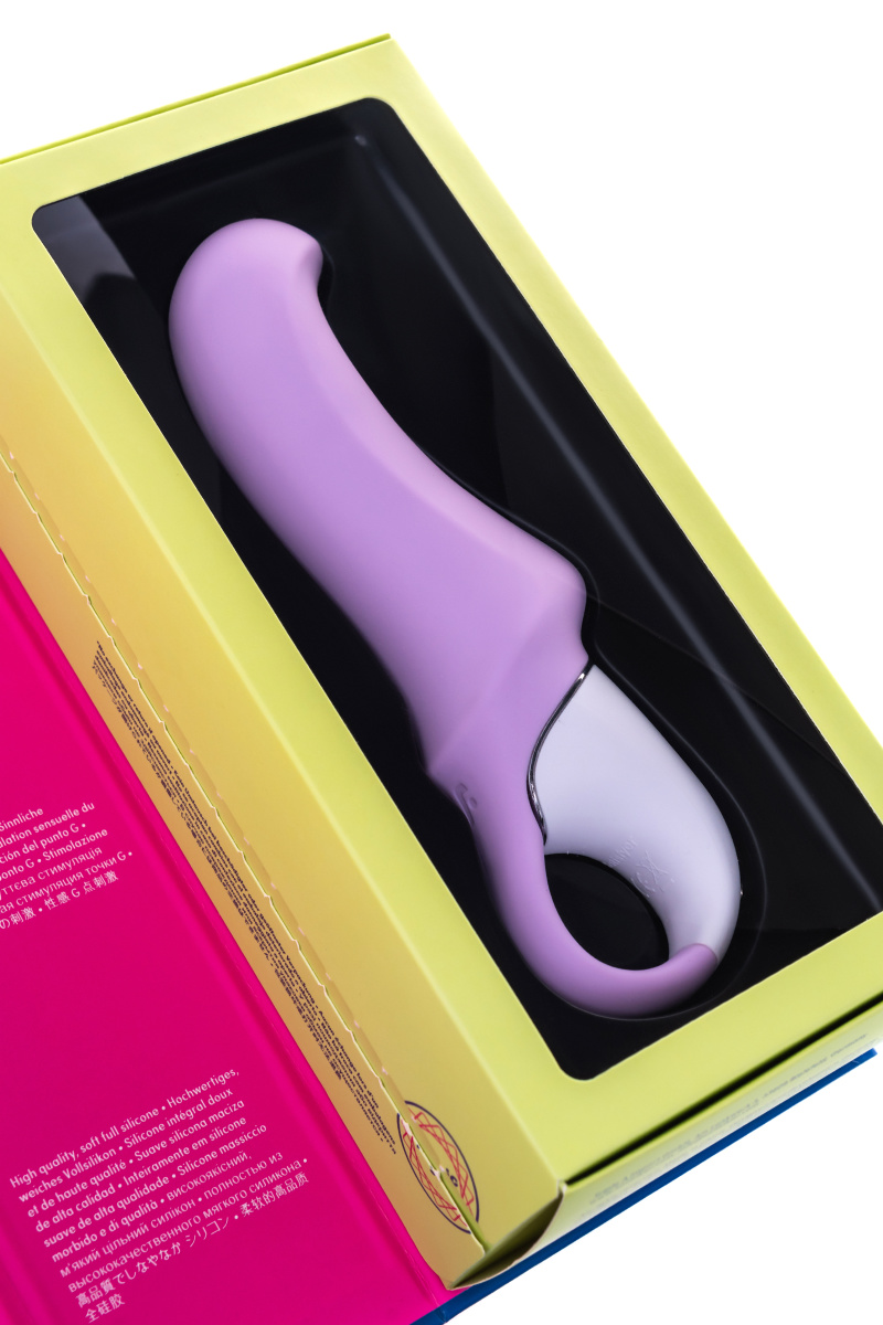 Нереалистичный вибратор Satisfyer Vibes Charming Smile, силикон, фиолетовый, 18,7 см. в магазине ESEXTOYS