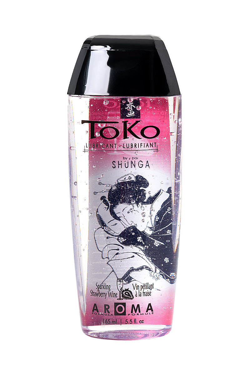Лубрикант Shunga Toko Aroma на водной основе, клубника и шампанское, 165 мл в магазине ESEXTOYS