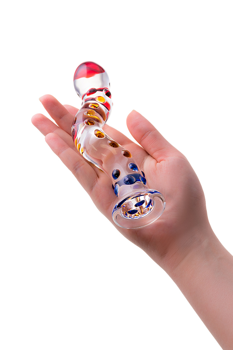 Нереалистичный фаллоимитатор Sexus Glass, стекло, прозрачный, 20 см в магазине ESEXTOYS