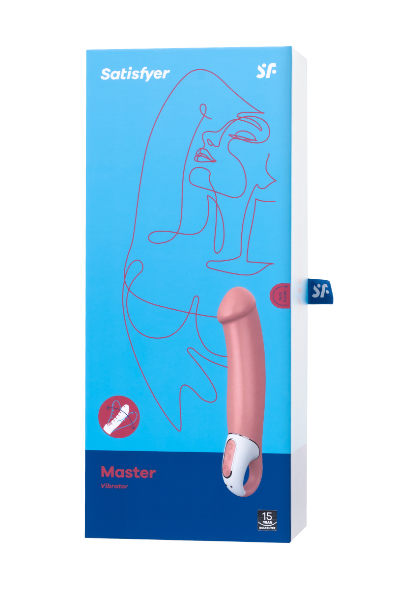 Нереалистичный вибратор Satisfyer Vibes Master, силикон, бежевый, 23,5 см. в магазине ESEXTOYS