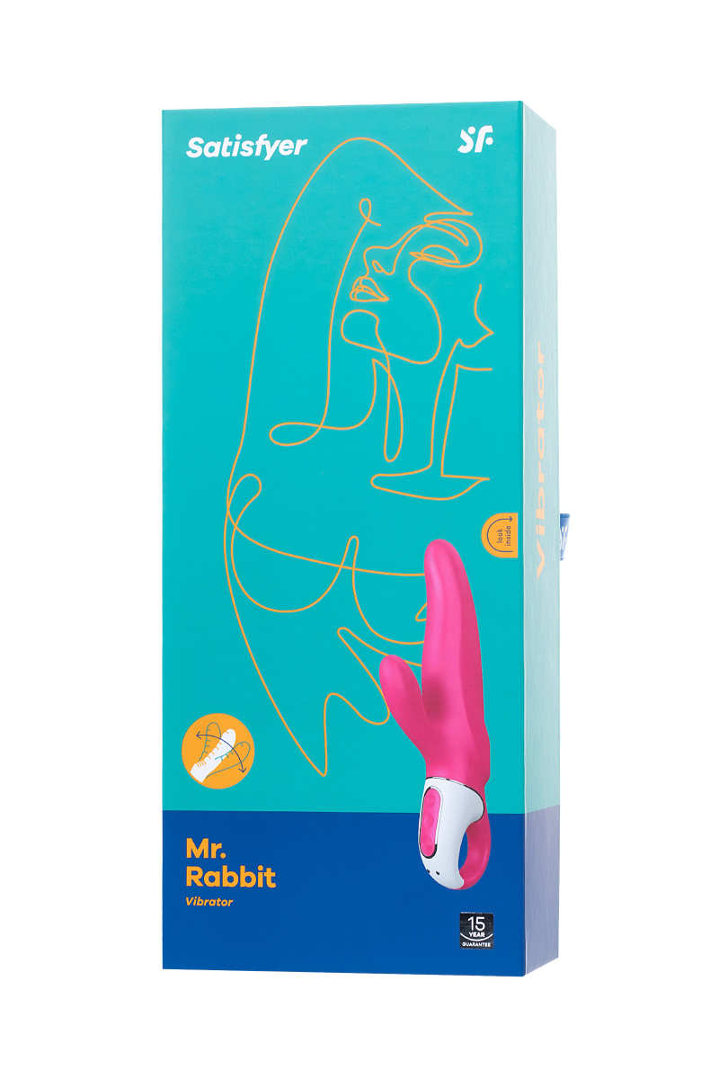 Нереалистичный вибратор Satisfyer Vibes Mr. Rabbit, силикон, красный, 22,1 см. в магазине ESEXTOYS