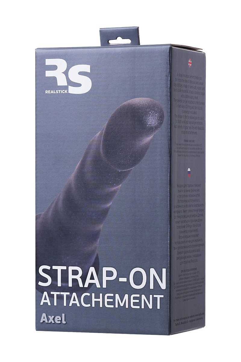 Насадка для страпона RealStick Strap-On by TOYFA Axel, PVC, чёрный, 17,5 см в магазине ESEXTOYS
