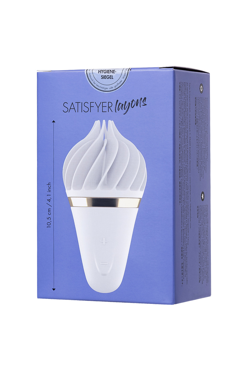 Вибромассажер Satisfyer layons Sweet Treat, силикон, белый, 10,4 см. в магазине ESEXTOYS