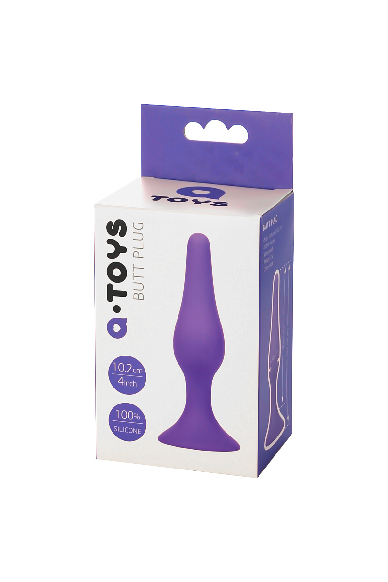 Анальная втулка A-Toys by TOYFA, силикон, фиолетовая, 10,2 см в магазине ESEXTOYS